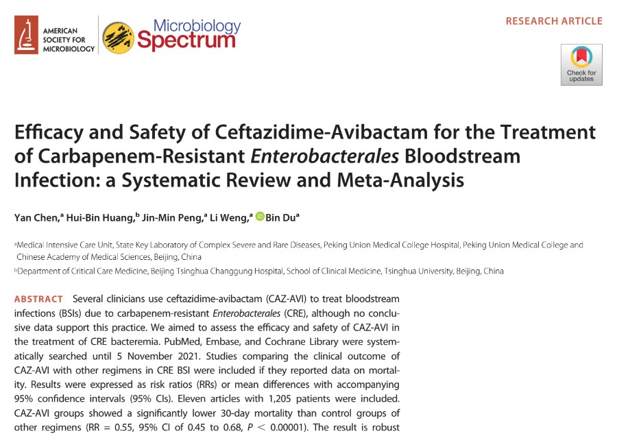 CZA_Reduces_Mortality_25_percentage_in_CRE_Infections