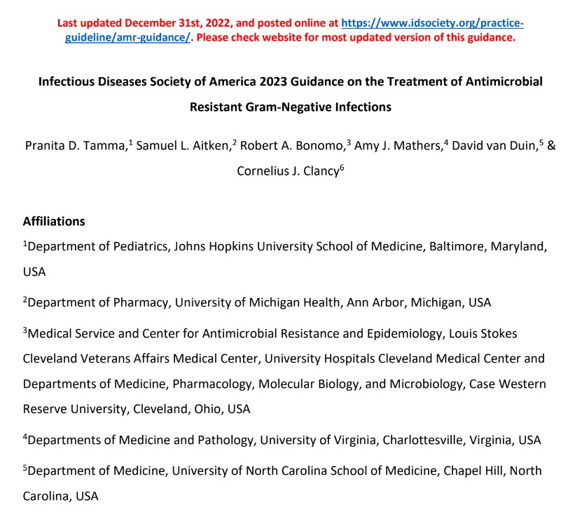 IDSA_2023_Guidelines_on_Treatment_of_Resistant_Gm-ve_Infections