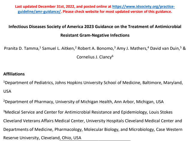 IDSA_2023_Guidelines_on_Treatment_of_Resistant_Gm-ve_Infections