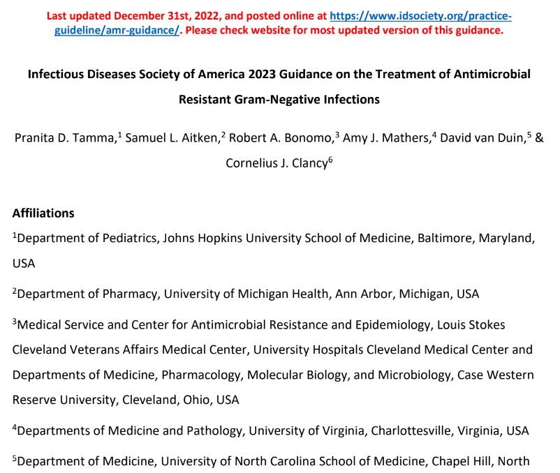IDSA_2023_Guidelines_on_Treatment_of_Resistant_Gm_ve_Infections