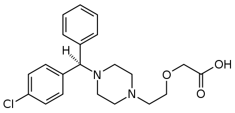 Levocetirizine hydrochloride structure