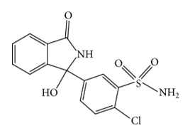 Olbet Trio 20 and 40 7.0 image Structural formula for Chlorthalidone 