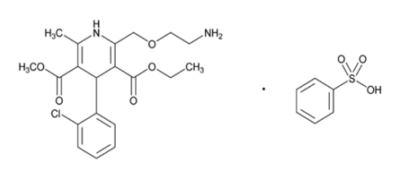Olbet Trio 20 and 40 7.0 image Structural formula for amlodipine besylate